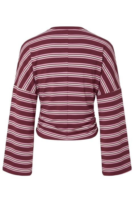 Pieces bordeaux dames t-shirt | Achteraanzicht
