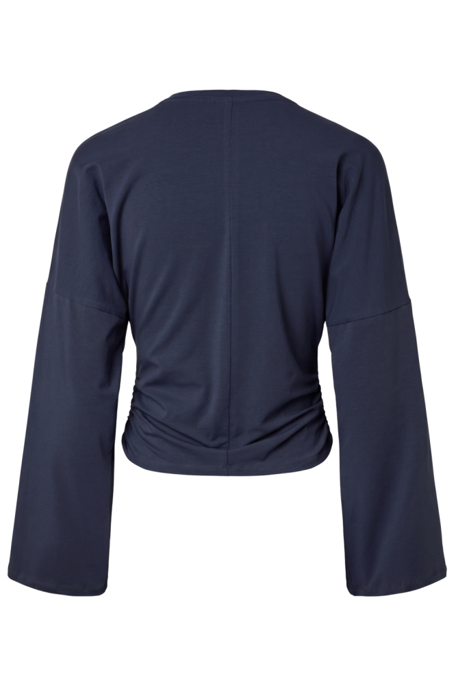 Pieces blauwe dames t-shirt | Achteraanzicht