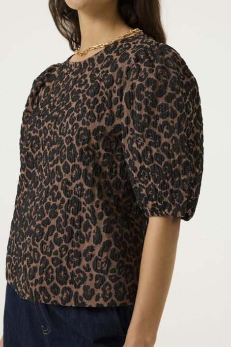 Garcia zwarte dames t-shirt | Close up