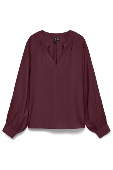 Vero Moda Blouse VMLOUISA LS TOP WVN NOOS 10350912 Windsor Wine