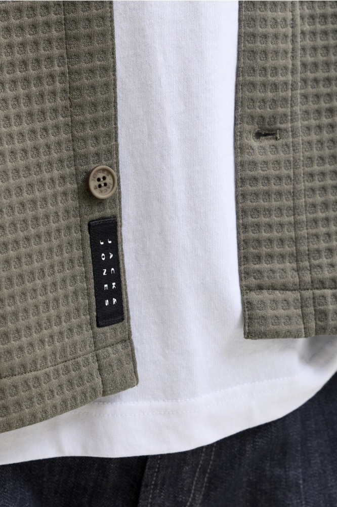 Jack & Jones groene heren overhemd | Close up