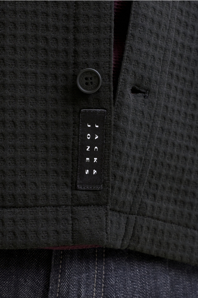 Jack & Jones zwarte heren overhemd | Close up
