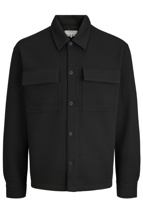Jack & Jones zwarte heren overhemd | Vooraanzicht