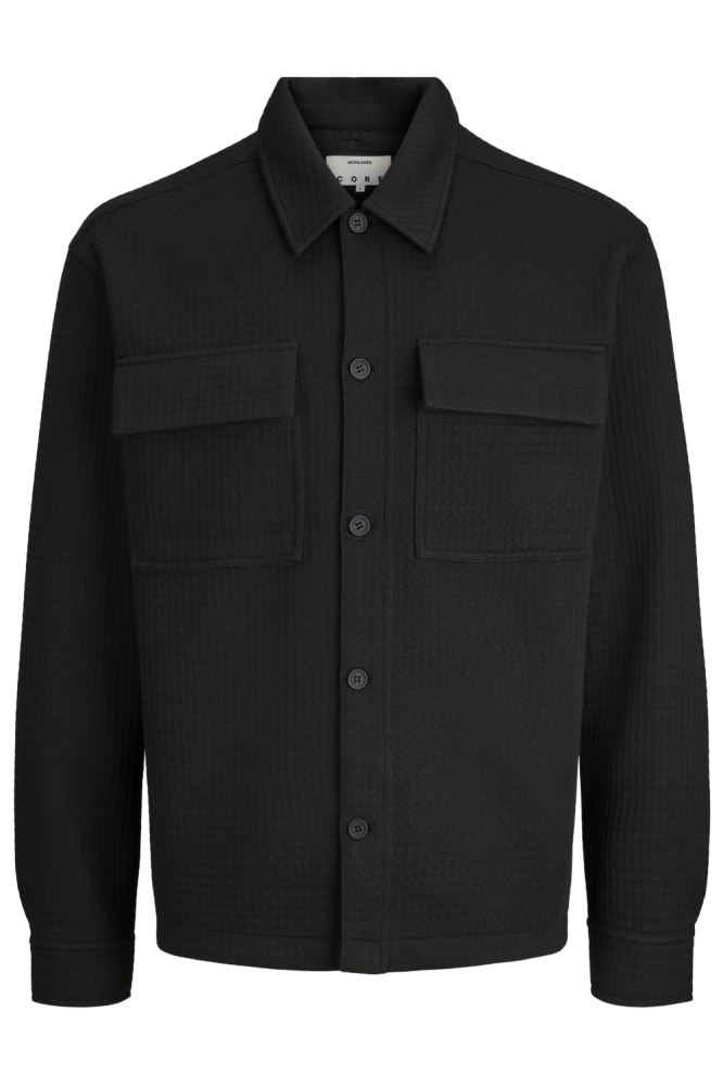 Jack & Jones zwarte heren overhemd | Vooraanzicht