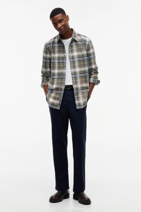 Tommy Jeans groene heren overhemd | Model