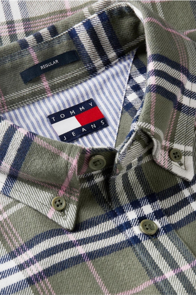Tommy Jeans groene heren overhemd | Kleurstaal