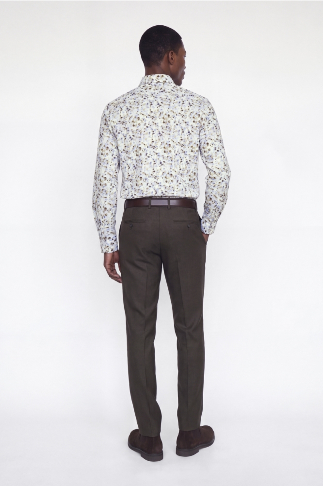 Jack & Jones witte heren overhemd | Model achteraanzicht