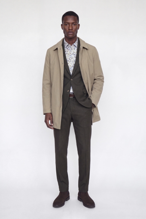 Jack & Jones witte heren overhemd | Model vooraanzicht