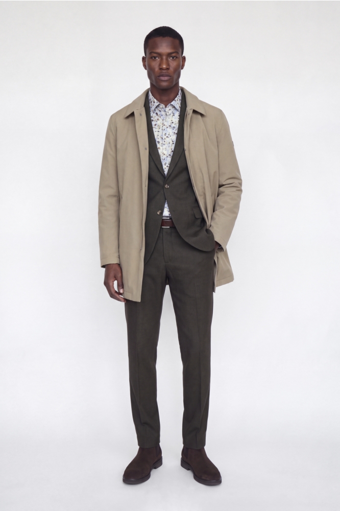 Jack & Jones witte heren overhemd | Model vooraanzicht
