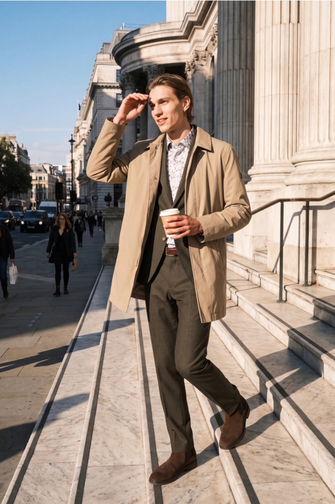 Jack & Jones witte heren overhemd | Sfeerbeeld, In situatie