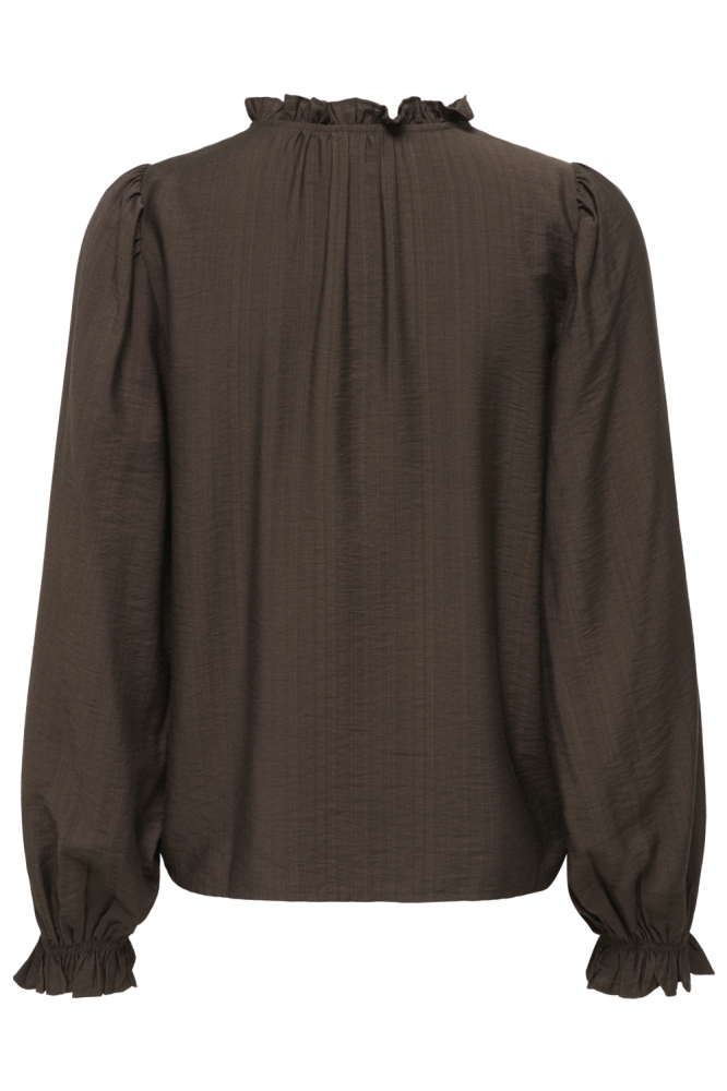 Jacqueline de Yong bruine dames blouse | Achteraanzicht