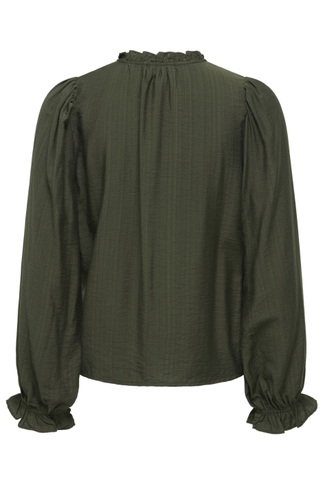 Jacqueline de Yong groene dames blouse | Achteraanzicht