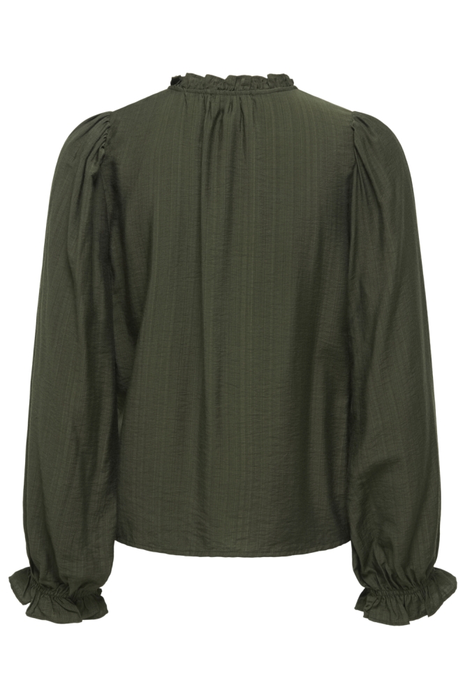 Jacqueline de Yong groene dames blouse | Achteraanzicht