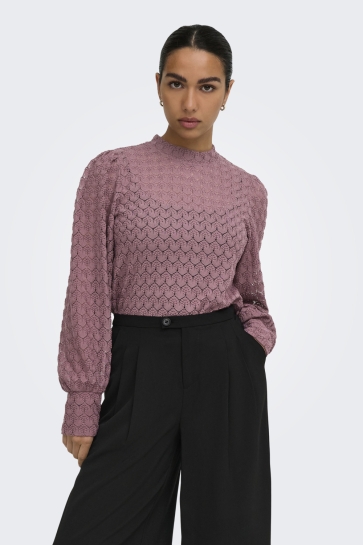 Jacqueline de Yong jdyavery l/s lace top jrs noos Paars