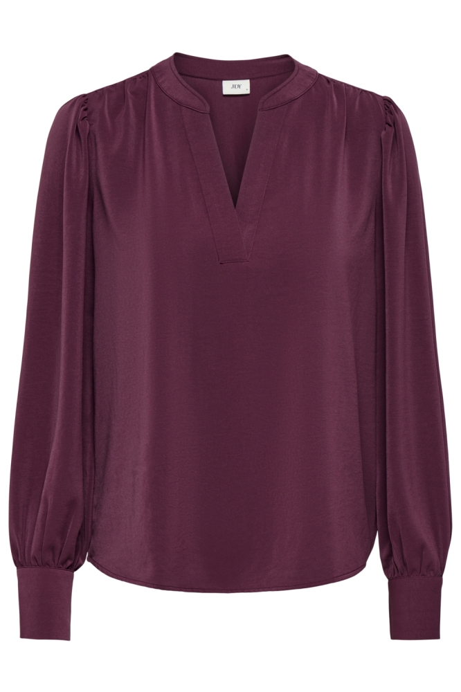 Jacqueline de Yong bordeaux dames blouse | Vooraanzicht