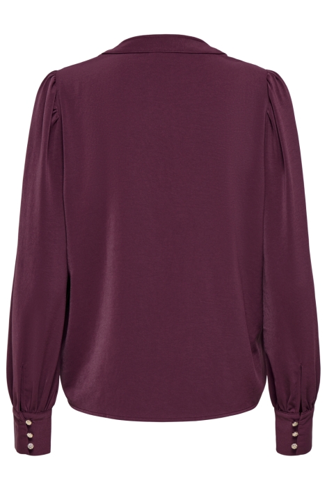Jacqueline de Yong bordeaux dames blouse | Achteraanzicht