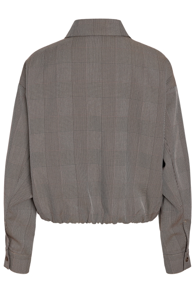 Noisy may bruine dames blouse | Achteraanzicht