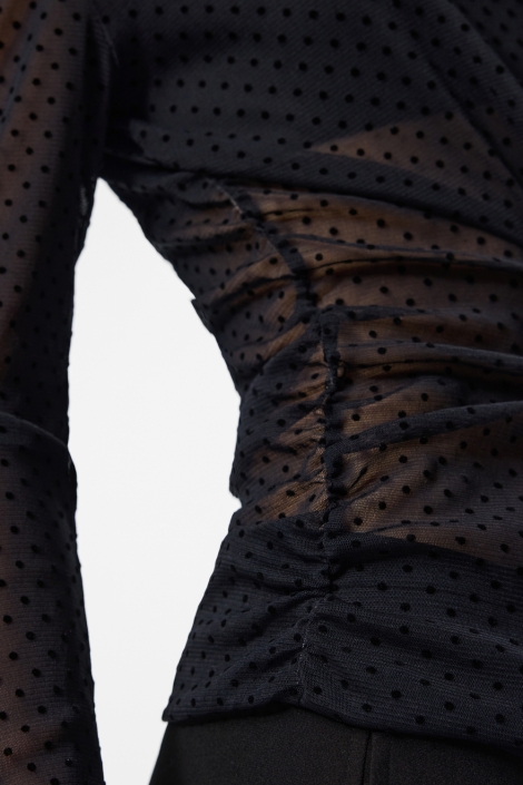 Pieces zwarte dames t-shirt | Close up