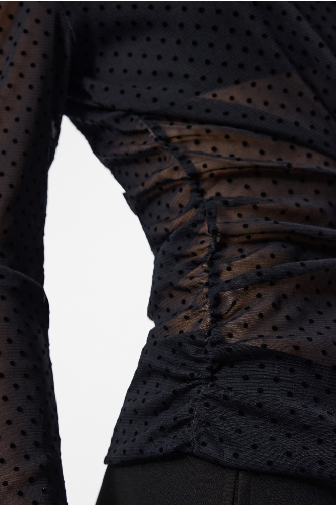 Pieces zwarte dames t-shirt | Close up
