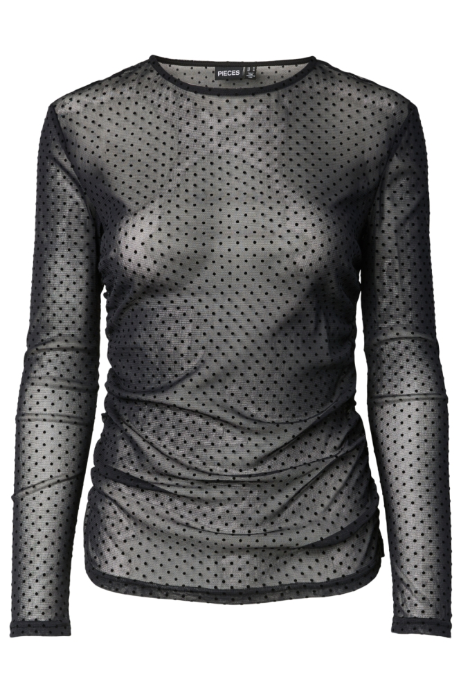 Pieces zwarte dames t-shirt | Vooraanzicht