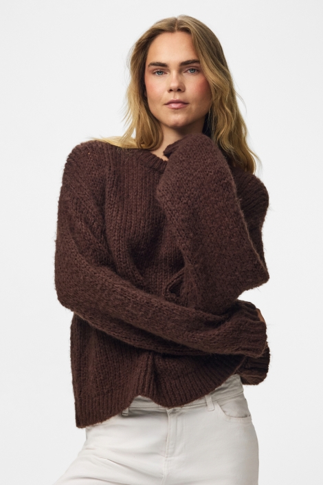 Pieces bruine dames trui | Model