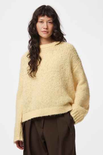 Pieces Trui PCDORTHEA LS CHUNKY KNIT NOOS BC 17166925 French Vanilla/MELANGE