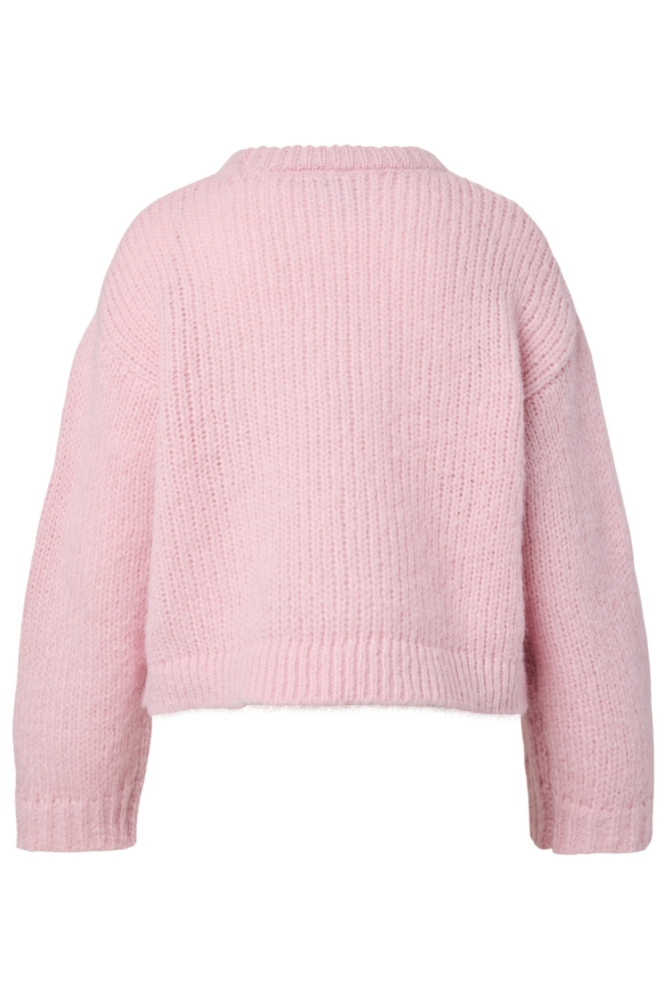 Pieces roze dames trui | Achteraanzicht