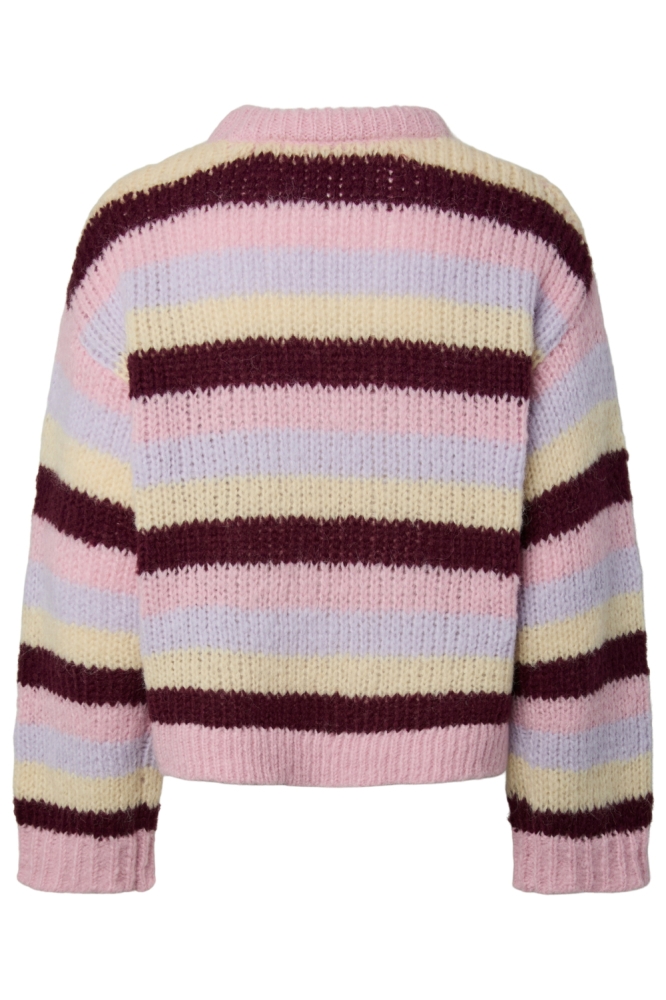 Pieces roze dames trui | Achteraanzicht