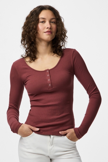 Pieces pckitte ls top jrs noos bc Cognac