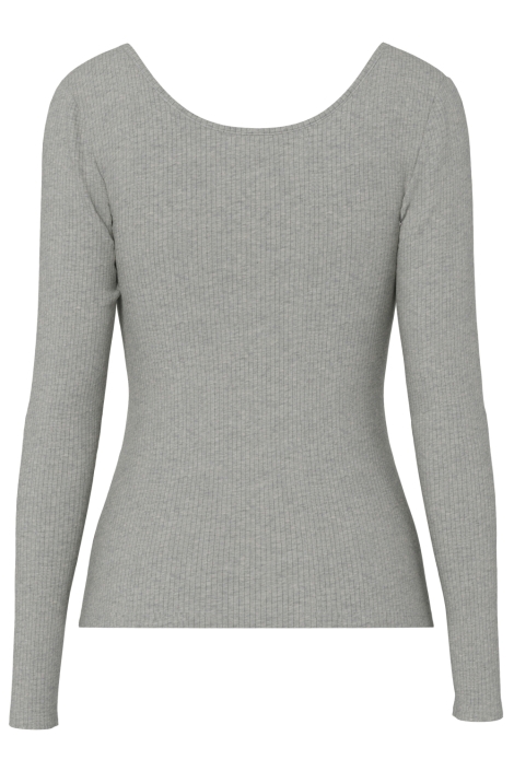 Pieces grijze dames t-shirt | Achteraanzicht