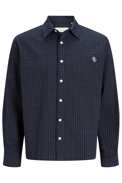 Jack & Jones blauwe heren overhemd | Vooraanzicht