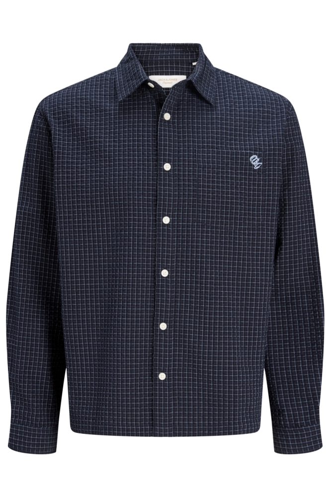 Jack & Jones blauwe heren overhemd | Vooraanzicht