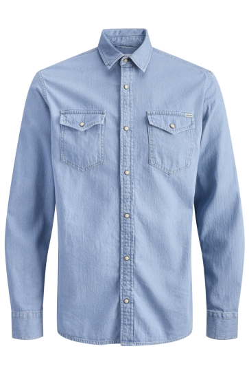 Jack & Jones Blouse JAUSHERIDAN SHIRT L S NOOS 12138115 Light Blue Denim/REGULAR
