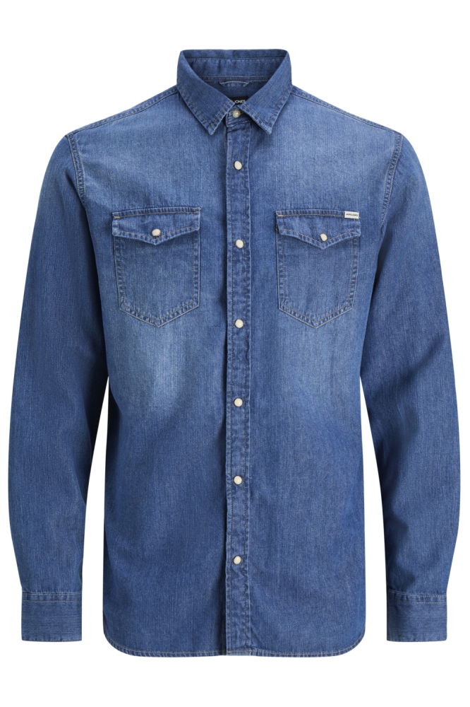 Jack & Jones blauwe heren blouse | Vooraanzicht