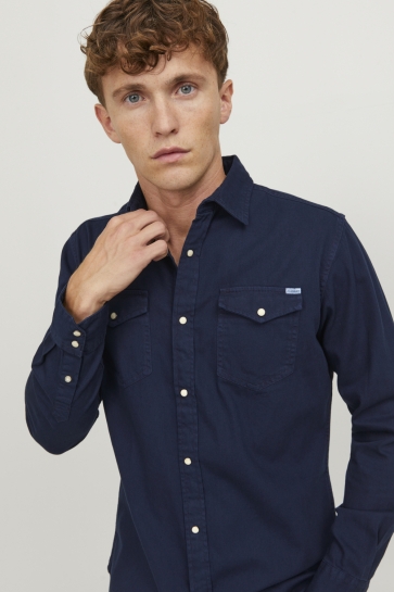 Jack & Jones jausheridan shirt l/s noos Blauw