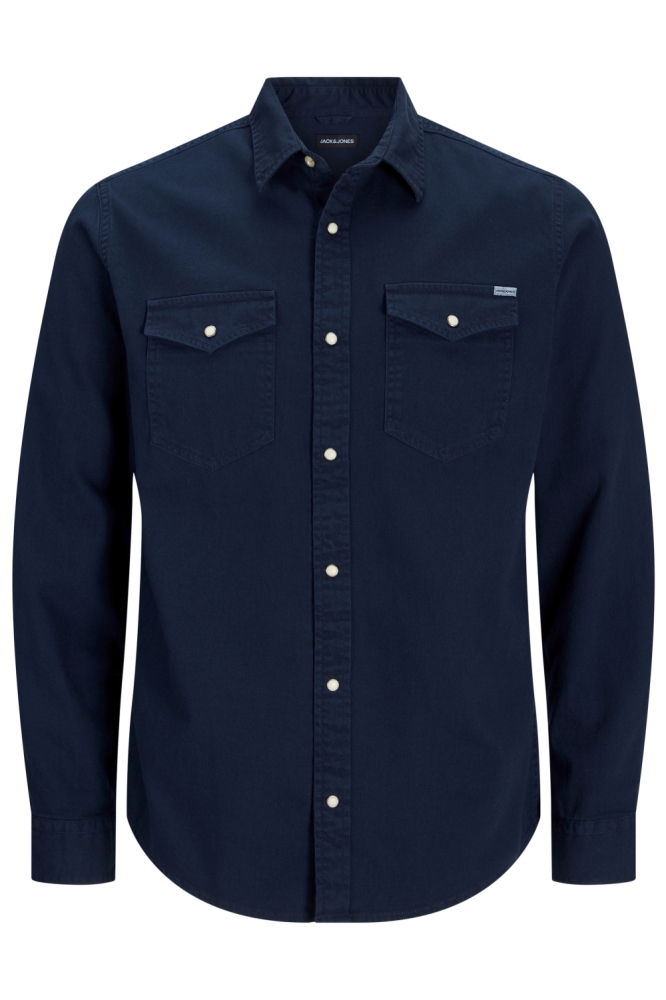 Jack & Jones blauwe heren overhemd | Vooraanzicht