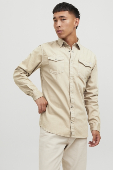 Jack & Jones Blouse JAUSHERIDAN SHIRT L S NOOS 12138115 Crockery/Slim