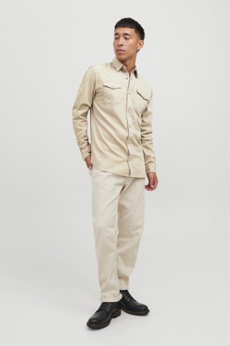 Jack & Jones beige heren blouse | Model