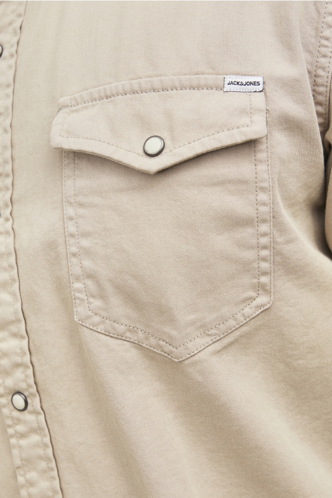 Jack & Jones beige heren blouse | Close up
