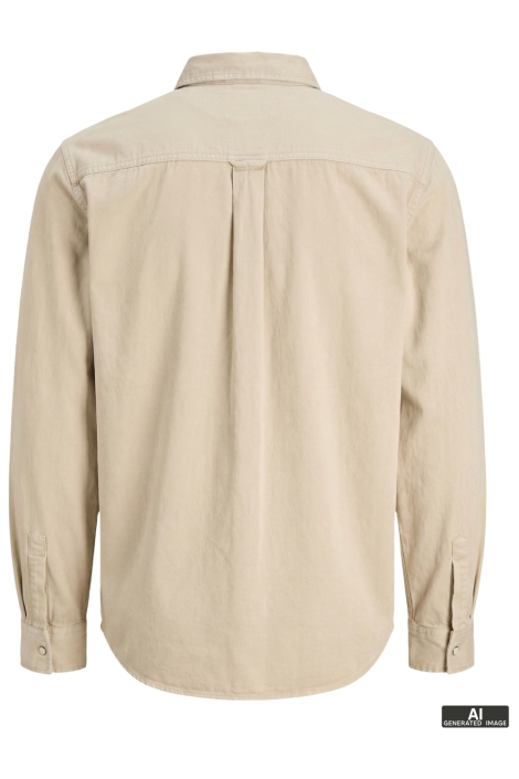 Jack & Jones beige heren blouse | Achteraanzicht