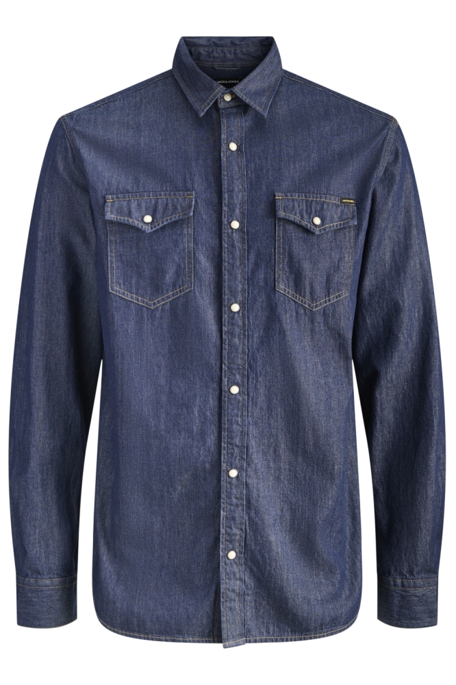 Jack & Jones blauwe heren blouse | Vooraanzicht