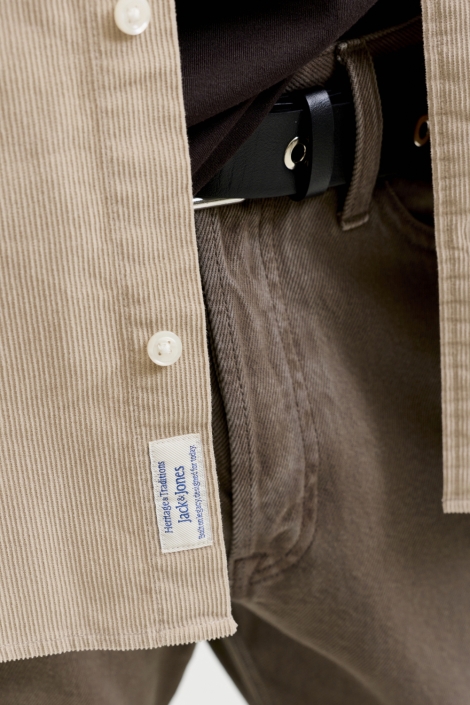 Jack & Jones beige heren blouse | Close up