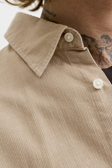 Jack & Jones beige heren blouse | Close up