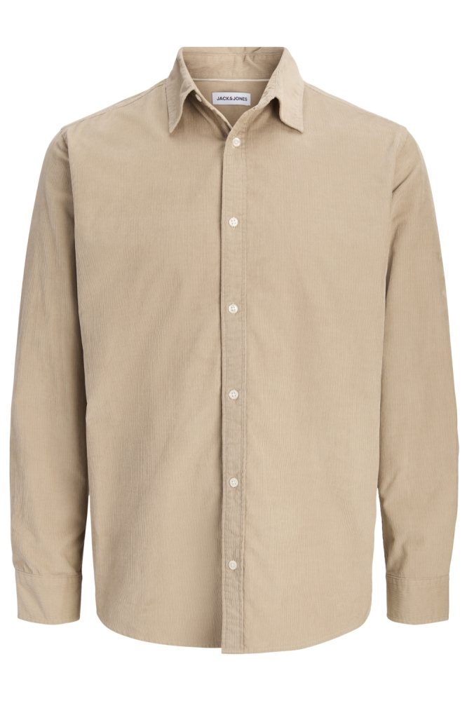 Jack & Jones beige heren blouse | Vooraanzicht