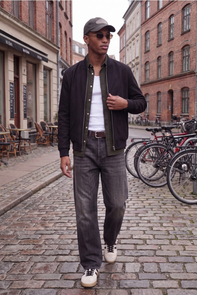 Jack & Jones groene heren overhemd | Sfeerbeeld, In situatie