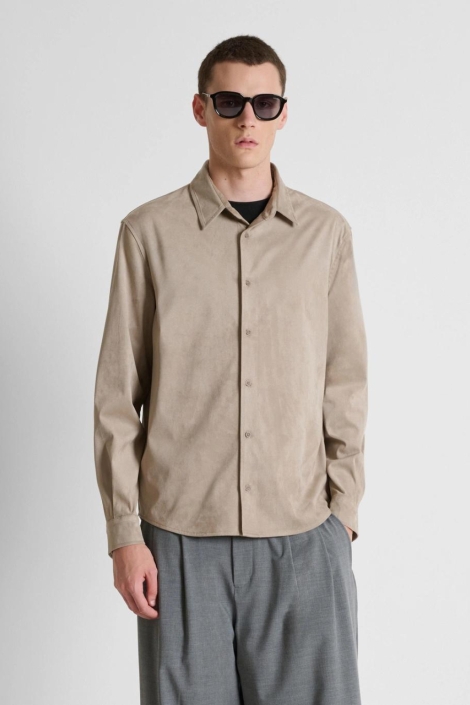 Antony Morato zand heren overhemd | Model vooraanzicht