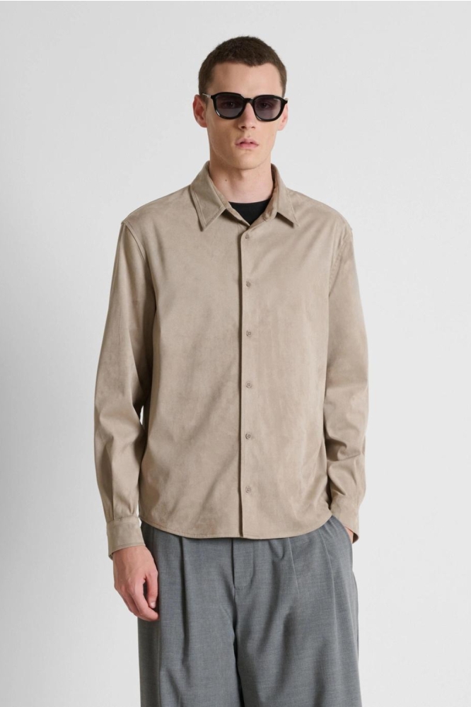 Antony Morato zand heren overhemd | Model vooraanzicht