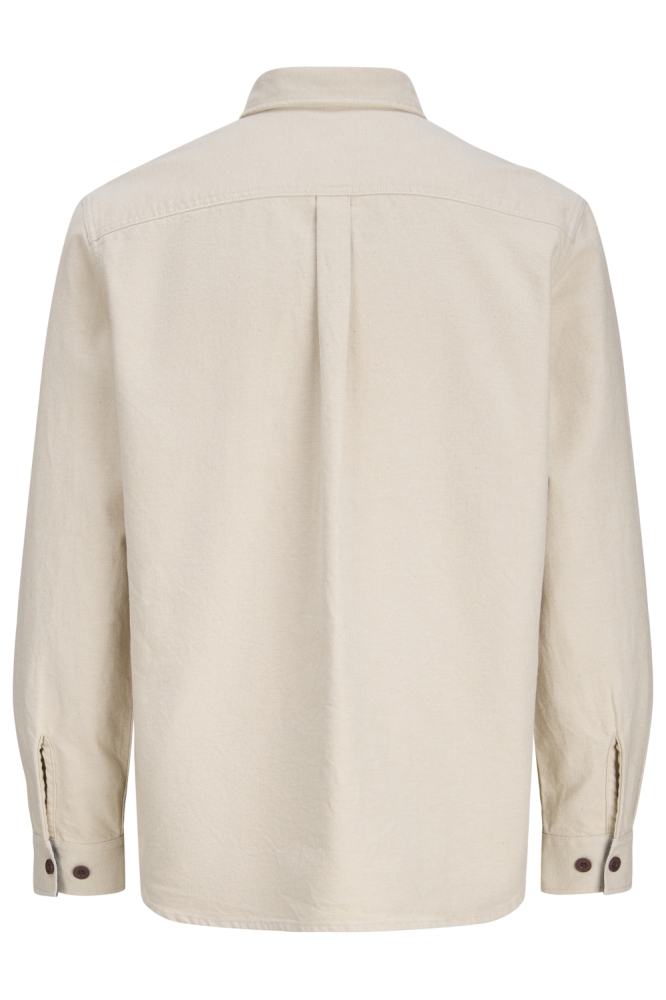 Jack & Jones taupe heren overhemd | Achteraanzicht