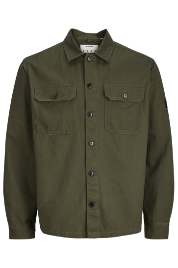 Jack & Jones Overhemd JCOFUSION CLASSIC BADGE OVERSHIRT L 12300937 Forest Night
