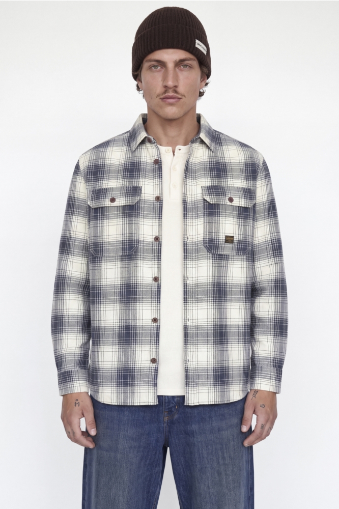 Jack & Jones blauwe heren overhemd | Model vooraanzicht